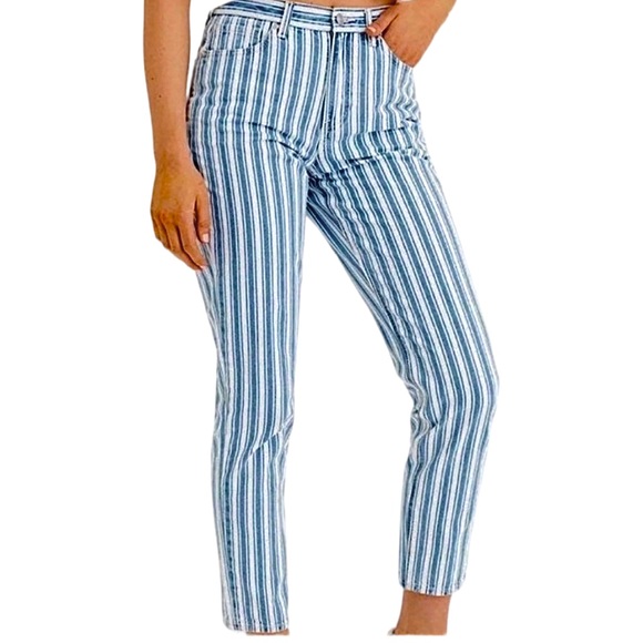 American Eagle Outfitters Denim - American Eagle Outfitters Women’s High Waisted Striped Mom Jeans size 0